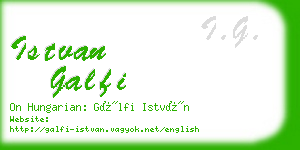 istvan galfi business card